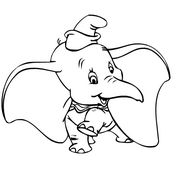 coloriage dumbo marche au pas